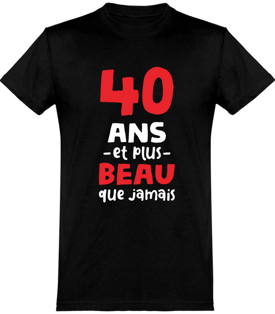 Tee-shirt anniversaire 40 ans homme, humour