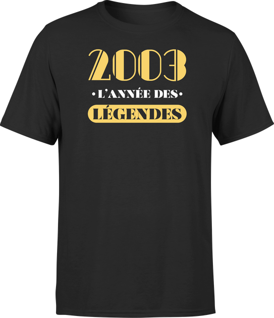 Tee-shirt Anniversaire 40 Ans La Naissance des Légendes noir homme