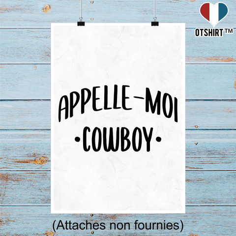 Affiche appelle moi cowboy