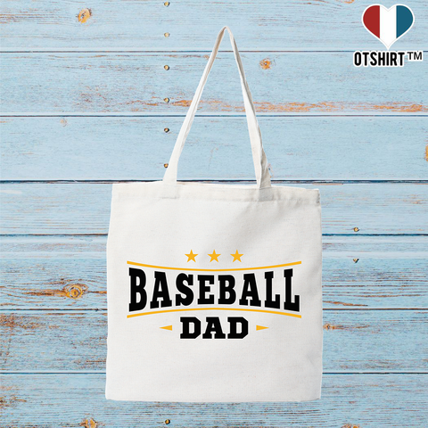Tote bag coton recyclé baseball dad