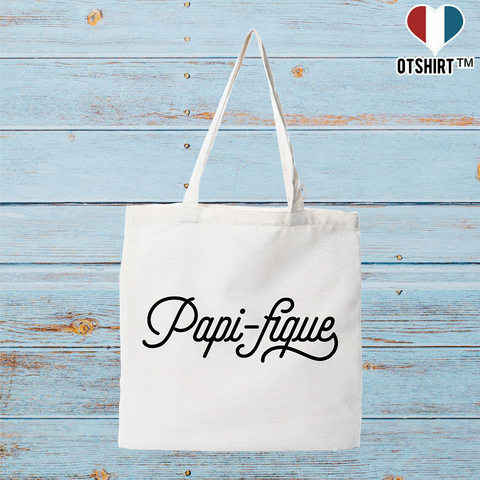 Tote bag coton recyclé papi-fique