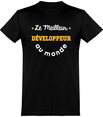  T shirt homme le meilleur développeur au monde