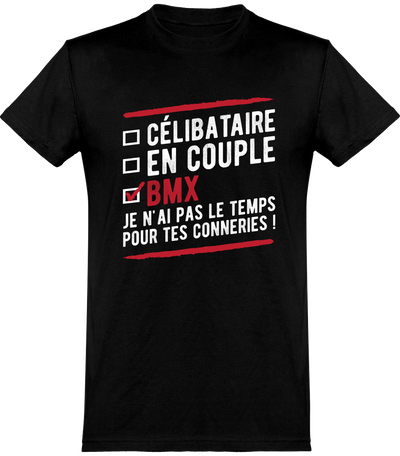  T shirt homme célibataire en couple bmx