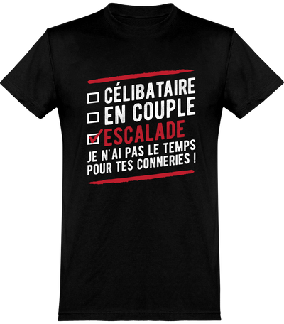  T shirt homme célibataire en couple escalade