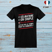  T shirt homme célibataire en couple jiu-jitsu brésilien