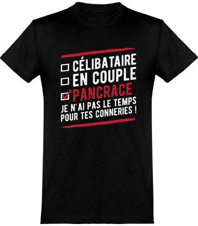  T shirt homme célibataire en couple pancrace