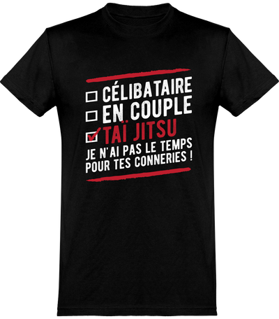  T shirt homme célibataire en couple taï jitsu