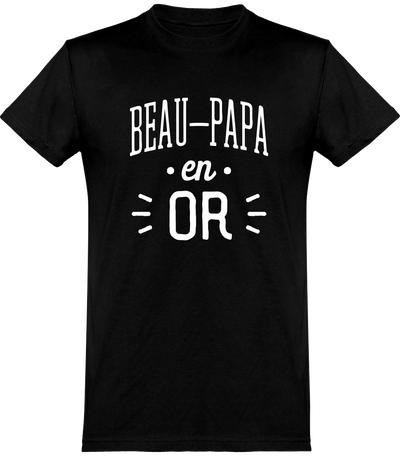  T shirt homme beau-papa en or beau