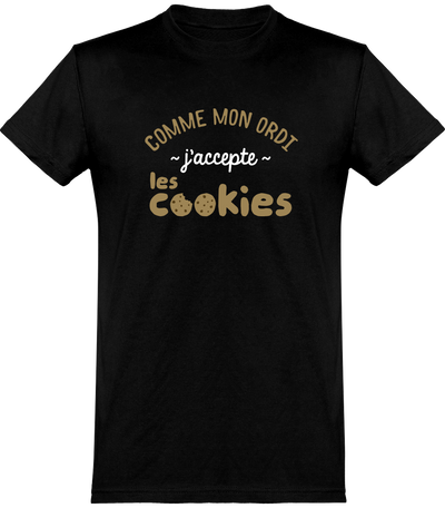  T shirt homme j'accepte les cookies