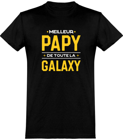  T shirt homme meilleur papy galaxy