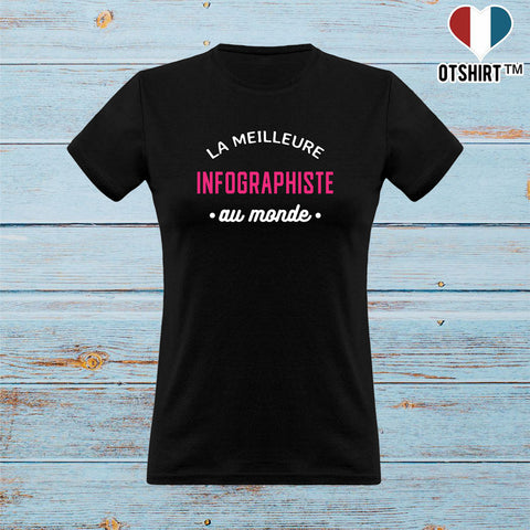 T shirt femme la meilleure infographiste au monde