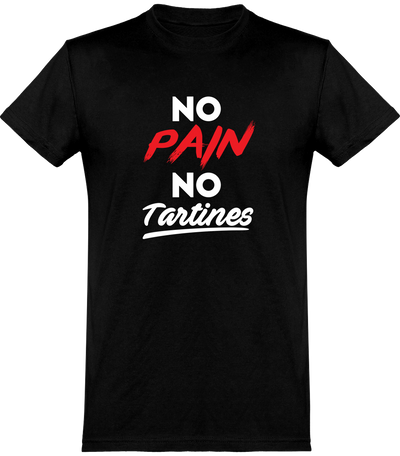  T shirt homme no pain no tartines