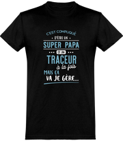  T shirt homme super papa et traceur