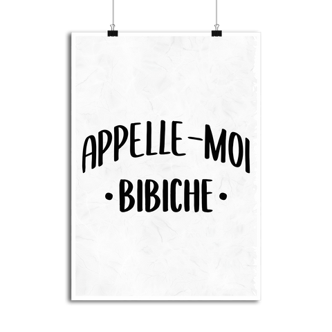 Affiche appelle moi bibiche