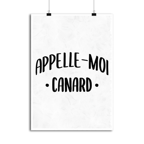 Affiche appelle moi canard