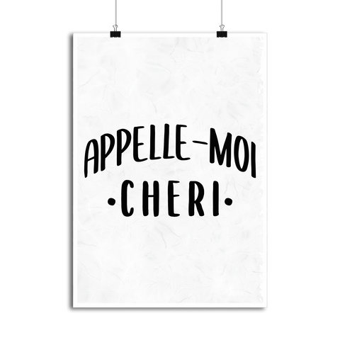 Affiche appelle moi cheri