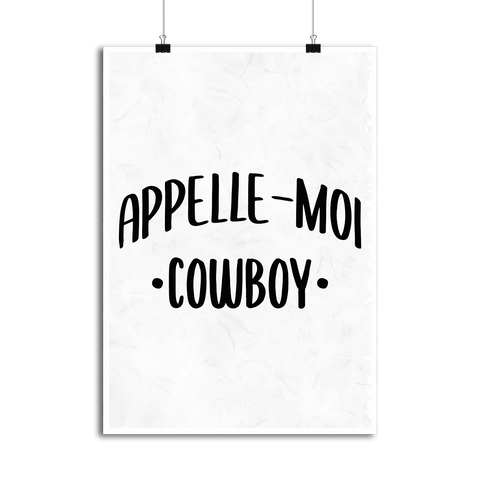 Affiche appelle moi cowboy