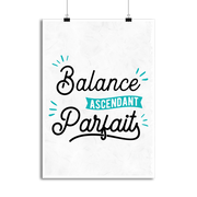 Affiche balance ascendant parfait