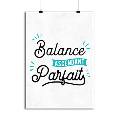 Affiche balance ascendant parfait