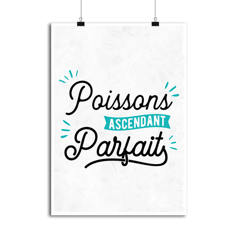 Affiche poissons ascendant parfait