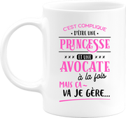 Mug princesse et avocate