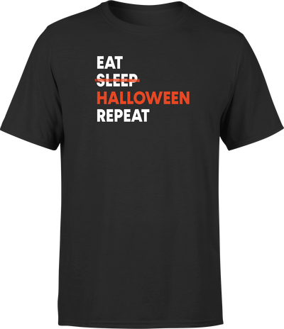 T shirt homme Eat sleep halloween repeat