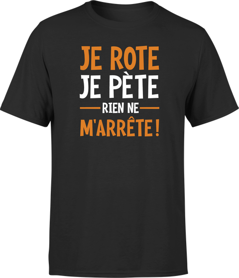 T shirt homme je rote je pète