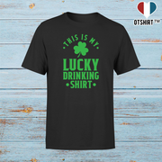 T shirt homme my lucky drinking shirt