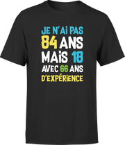 T shirt homme je n'ai pas 84 ans