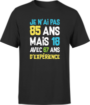 T shirt homme je n'ai pas 85 ans