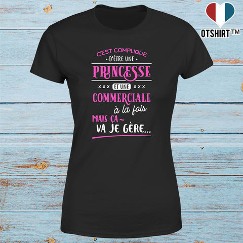 T shirt femme princesse et commerciale