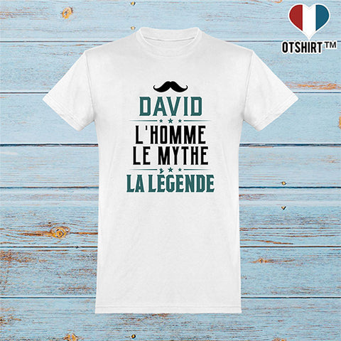  T shirt homme david l'homme le mythe la légende