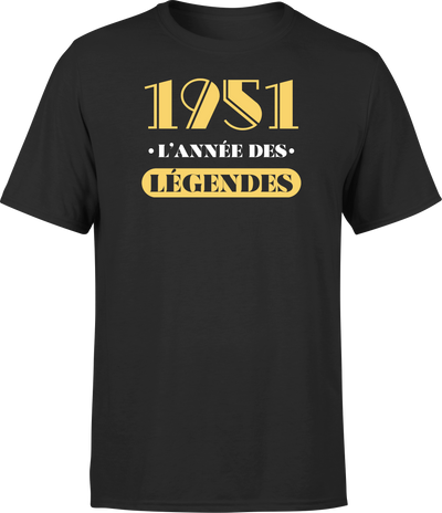 T shirt homme 1951 l'année des légendes