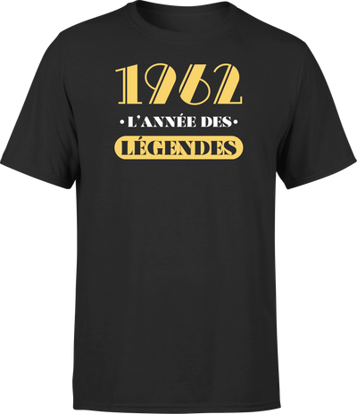 T shirt homme 1962 l'année des légendes