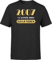 T shirt homme 2007 l'année des légendes