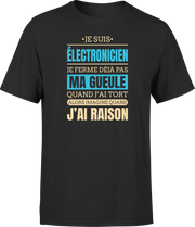 T shirt homme j ai raison je suis electronicien