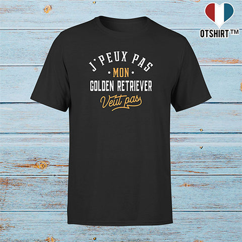 T shirt homme j peux pas golden retriever